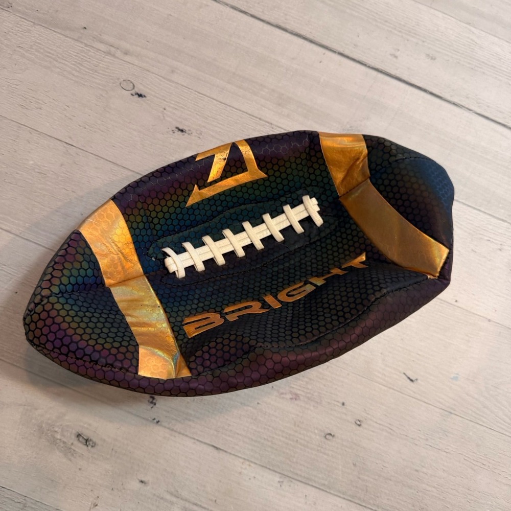Bright Brand Rainbow Holographic Reflective American Football Official Size